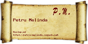 Petru Melinda névjegykártya